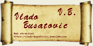 Vlado Bušatović vizit kartica
